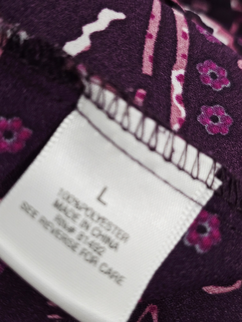 Dressbarn Purple Paisley Peasant Top - Picture 8 of 8